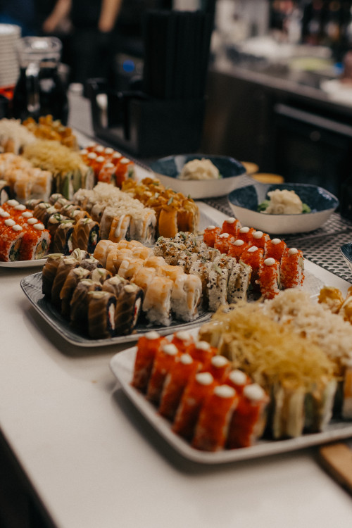 Sushi bar at the wedding